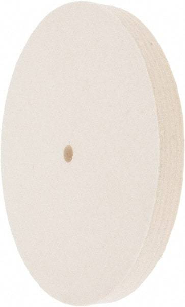 Value Collection - 8" Diam x 3/4" Thick Unmounted Buffing Wheel - 1 Ply, Polishing Wheel, 1/2" Arbor Hole, Medium Density - Caliber Tooling