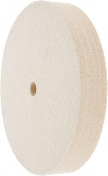 Value Collection - 6" Diam x 1" Thick Unmounted Buffing Wheel - 1 Ply, Polishing Wheel, 1/2" Arbor Hole, Medium Density - Caliber Tooling