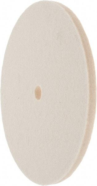 Value Collection - 6" Diam x 1/4" Thick Unmounted Buffing Wheel - 1 Ply, Polishing Wheel, 1/2" Arbor Hole, Hard Density - Caliber Tooling