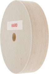 Value Collection - 4" Diam x 1" Thick Unmounted Buffing Wheel - 1 Ply, Polishing Wheel, 1/2" Arbor Hole, Hard Density - Caliber Tooling