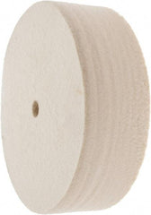 Value Collection - 6" Diam x 2" Thick Unmounted Buffing Wheel - 1 Ply, Polishing Wheel, 1/2" Arbor Hole, Soft Density - Caliber Tooling