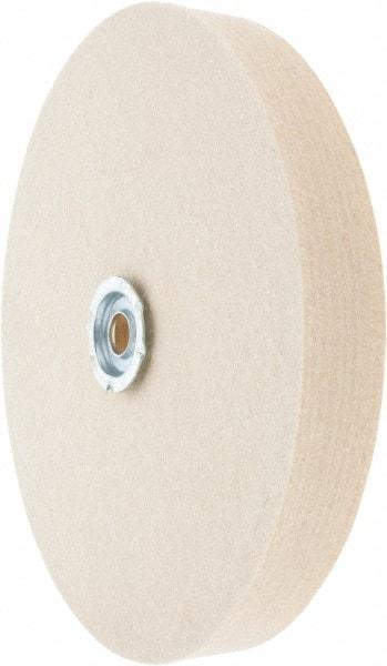 Value Collection - 8" Diam x 1" Thick Unmounted Buffing Wheel - 1 Ply, Polishing Wheel, 1" Arbor Hole, Medium Density - Caliber Tooling