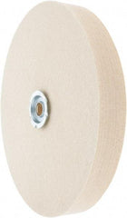 Value Collection - 8" Diam x 1" Thick Unmounted Buffing Wheel - 1 Ply, Polishing Wheel, 1" Arbor Hole, Medium Density - Caliber Tooling