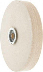 Value Collection - 6" Diam x 1" Thick Unmounted Buffing Wheel - 1 Ply, Polishing Wheel, 1" Arbor Hole, Hard Density - Caliber Tooling