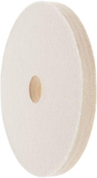 Value Collection - 6" Diam x 1/2" Thick Unmounted Buffing Wheel - 1 Ply, Polishing Wheel, 1" Arbor Hole, Medium Density - Caliber Tooling