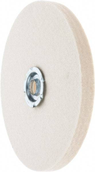 Value Collection - 6" Diam x 1/2" Thick Unmounted Buffing Wheel - 1 Ply, Polishing Wheel, 1" Arbor Hole, Soft Density - Caliber Tooling