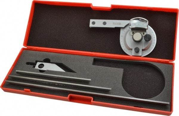 SPI - 6, 8, 12 Inch Long Blade, 360° Max Measurement, Bevel Protractor - Accuracy up to 5 Min, 1° Dial Graduation - Caliber Tooling