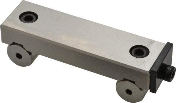 SPI - 3-3/4 Inch Long x 1 Inch Wide x 0.0002 Inch Center to Center Accuracy, 0.0004 Inch Parallelism, 2-1/2 Inch Between Rolls, Sine Bar - Steel, Includes Back Plate - Caliber Tooling