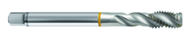 1/4-28 2B 3-Flute Cobalt Yellow Ring Semi-Bottoming 40 degree Spiral Flute Tap-Bright - Caliber Tooling