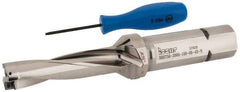 Iscar - 3" Max Drill Depth, 4xD, 3/4" Diam, Indexable Insert Drill - 2 Inserts, 1" Shank Diam, Straight Shank - Caliber Tooling