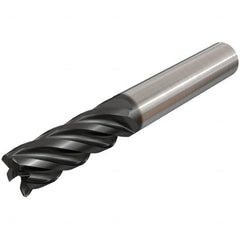 Iscar - 6mm, 5 Flute, Single End, Solid Carbide, Corner Chamfer End Mill - 57mm OAL, 38° Helix, Right Hand Flute, 15mm LOC, Right Hand Cut - Caliber Tooling