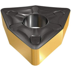 Iscar - WNMG644 TNM Grade IC9350 Carbide Turning Insert - TiCN/Al2O3/TiN Finish, 80° Trigon, 3/4" Inscr Circle, 1/4" Thick, 1/16" Corner Radius - Caliber Tooling