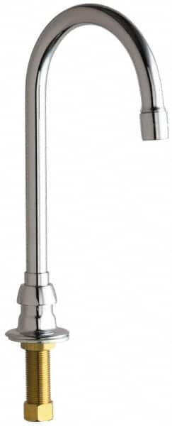 Chicago Faucets - Deck Mounted Bathroom Faucet - Single Supply For Tempered Water, No Drain, Gooseneck Spout - Caliber Tooling