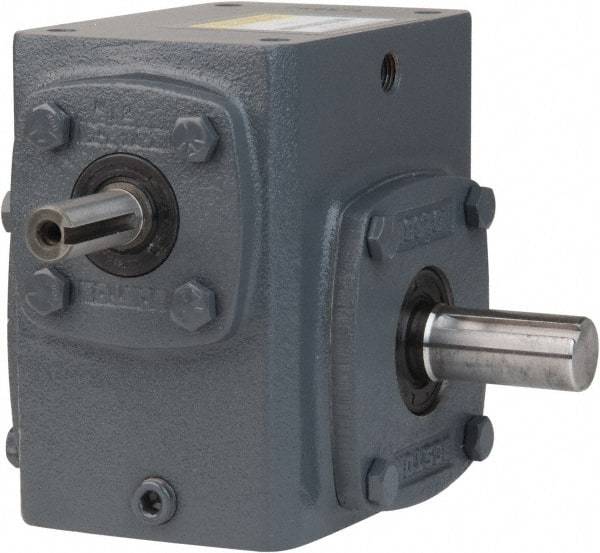 Boston Gear - 3-3/4 Centerline Distance, 50:1, 35 RPM Output, 2.71 Input Horsepower, 3,626 Lbs. Max Torque, Speed Reducer - Part No. 738-50-J, 1" Shaft Diam, Single Shaft Right, 7.63" High - Caliber Tooling