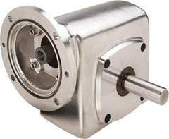 Boston Gear - 1-3/4 Centerline Distance, 60:1, 29 RPM Output, 0.35 Input Horsepower, 527 Lbs. Max Torque, Speed Reducer - Part No. SSF71860KB5JS, Single Shaft Right, 5/8" Bore, 3.81" High, 56C NEMA - Caliber Tooling