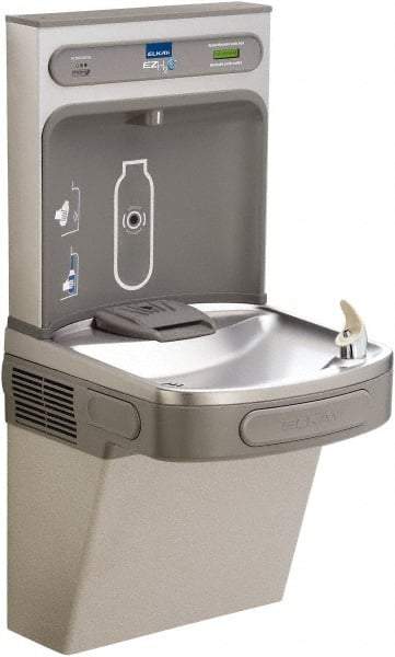 ELKAY - Barrier Free Wall Mounted Water Cooler & Fountain - In-Wall, 20 to 105 psi, 0.20 hp, Stainless Steel - Caliber Tooling