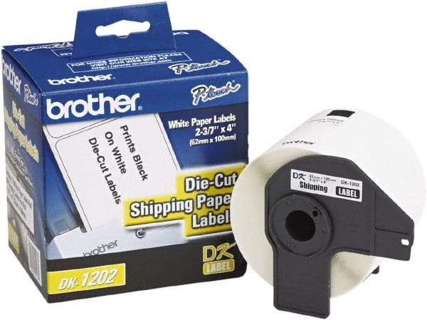 Brother - 3.91" Wide x 2-13/32" Long, White Paper Shipping Label - For Label Maker - Caliber Tooling