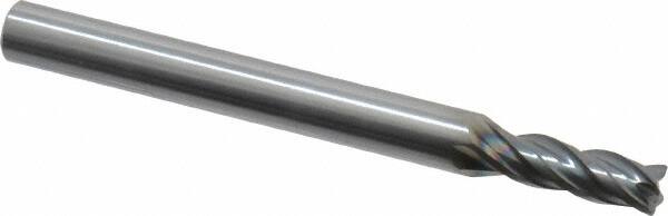 Niagara Cutter - 5/32", 4 Flute, Single End, Solid Carbide, 0.01" Corner Radius End Mill - 2" OAL, Right Hand Flute, 7/16" LOC, Right Hand Cut - Caliber Tooling