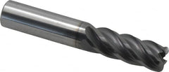 Niagara Cutter - 1/2", 5 Flute, Single End, Solid Carbide, 0.09" Corner Radius End Mill - 3" OAL, 40° Helix, Right Hand Flute, 1-1/4" LOC, Right Hand Cut - Caliber Tooling