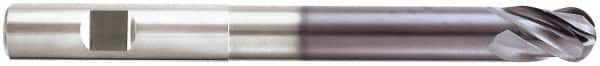 Niagara Cutter - 5/16", 4 Flute, Single End, Solid Carbide, 0.02" Corner Radius End Mill - 4" OAL, Right Hand Flute, 7/16" LOC, Right Hand Cut, 2-1/8" Extended Reach - Caliber Tooling