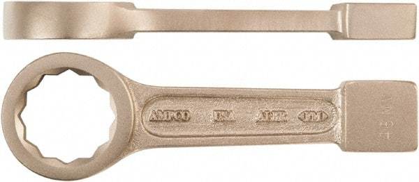 Ampco - 1-7/8" 12 Point Striking Box Wrench - Single End, 10" OAL, Aluminum Bronze, Polished Finish - Caliber Tooling