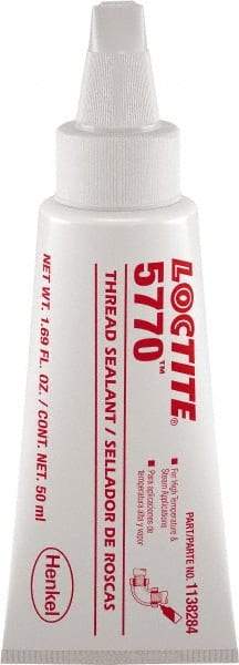 Loctite - 50 mL, White, High Strength Liquid Thread Sealant - 72 Full Cure Time - Caliber Tooling