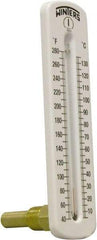 Winters - 40 to 280°F, Industrial Thermometer with Standard Thermowell - 1 Inch Immersion Length, 2 Inch Stem Length, 8 Inch Long, 1/2 Inch Thread - Caliber Tooling