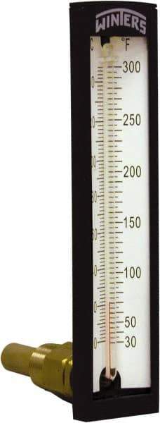 Winters - 30 to 300°F, Industrial Thermometer with Standard Thermowell - 2 Inch Immersion Length, 1-7/8 Inch Stem Length, 6 Inch Long, 1/2 Inch Thread - Caliber Tooling