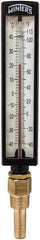 Winters - -40 to 110°F, Industrial Thermometer with Standard Thermowell - 2 Inch Immersion Length, 1.825 Inch Stem Length, 10 Inch Long, 1/2 Inch Thread - Caliber Tooling