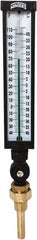 Winters - -40 to 110°F, Industrial Thermometer with Standard Thermowell - 3 Inch Immersion Length, 3-1/2 Inch Stem Length, 17 Inch Long, 3/4 Inch Thread - Caliber Tooling