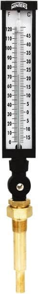 Winters - -15 to 120°F, Industrial Thermometer with Standard Thermowell - 5 Inch Immersion Length, 6 Inch Stem Length, 20 Inch Long, 3/4 Inch Thread - Caliber Tooling