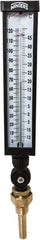 Winters - -15 to 120°F, Industrial Thermometer with Standard Thermowell - 3 Inch Immersion Length, 3-1/2 Inch Stem Length, 17 Inch Long, 3/4 Inch Thread - Caliber Tooling