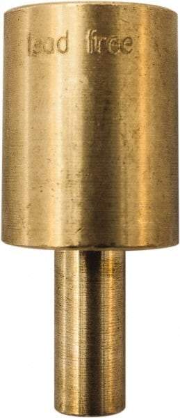 Winters - 2.01 Inch Overall Length, 3/4 Inch Thread, Brass Thermowell - 0.8 Inch Insertion Length - Caliber Tooling