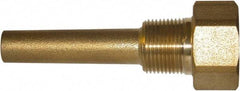 Winters - 4-1/4 Inch Overall Length, 3/4 Inch Thread, Brass Thermowell - 2-1/2 Inch Insertion Length - Caliber Tooling