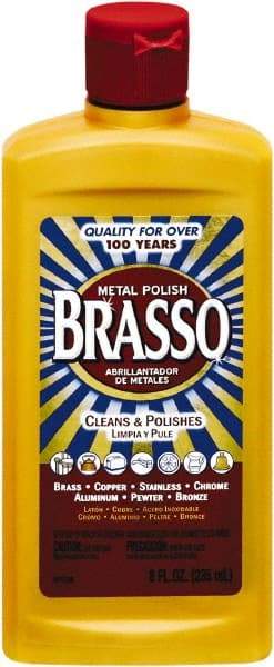 Brasso - 8 Fluid Ounce Liquid Metal Polish - Unscented, Bottle - Caliber Tooling