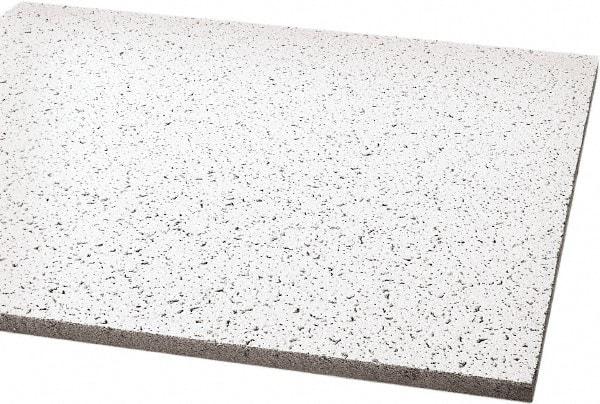 Armstrong World - 24" Long x 24" Wide, Wet-Formed Mineral Fiber Acoustic Ceiling Tile - ASTM E1264 Specification, White - Caliber Tooling