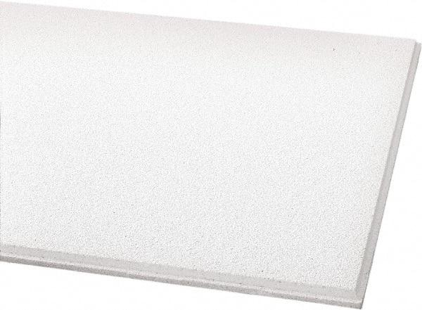 Armstrong World - 24" Long x 24" Wide, Wet-Formed Mineral Fiber Acoustic Ceiling Tile - ASTM E1264 Specification, White - Caliber Tooling