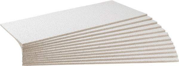 Armstrong World - 24" Long x 24" Wide, Wet-Formed Mineral Fiber Acoustic Ceiling Tile - ASTM E1264 Specification, White - Caliber Tooling