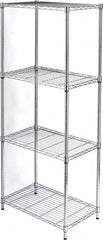 Quantum Storage - 4 Shelf Wire Shelving Unit - 30" Wide x 18" Deep x 72" High, - Caliber Tooling