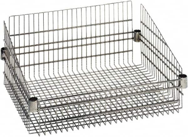 Quantum Storage - Wire Basket Unit - 24" Wide x 24" Deep x 10" High, - Caliber Tooling