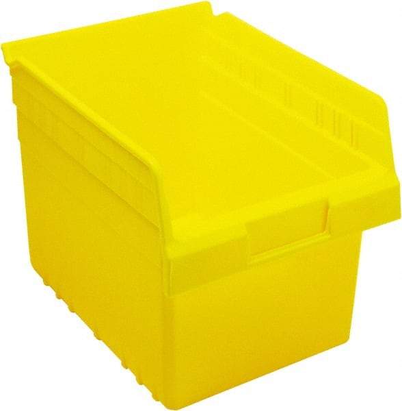 Quantum Storage - 11-5/8" Deep, Yellow Polypropylene Hopper Shelf Bin - 8" High x 8-3/8" Wide x 11-5/8" Long - Caliber Tooling