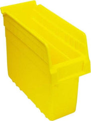 Quantum Storage - 11-5/8" Deep, Yellow Polypropylene Hopper Shelf Bin - 8" High x 4-3/8" Wide x 11-5/8" Long - Caliber Tooling