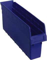 Quantum Storage - 17-7/8" Deep, Blue Polypropylene Hopper Shelf Bin - 8" High x 4-3/8" Wide x 17-7/8" Long - Caliber Tooling