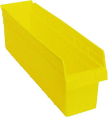 Quantum Storage - 23-5/8" Deep, Yellow Polypropylene Hopper Shelf Bin - 8" High x 6-5/8" Wide x 23-5/8" Long - Caliber Tooling