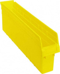 Quantum Storage - 23-5/8" Deep, Yellow Polypropylene Hopper Shelf Bin - 8" High x 4-3/8" Wide x 23-5/8" Long - Caliber Tooling