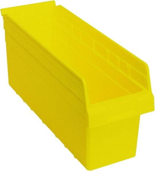 Quantum Storage - 17-7/8" Deep, Yellow Polypropylene Hopper Shelf Bin - 8" High x 6-5/8" Wide x 17-7/8" Long - Caliber Tooling