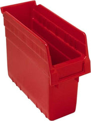 Quantum Storage - 11-5/8" Deep, Red Polypropylene Hopper Shelf Bin - 8" High x 4-3/8" Wide x 11-5/8" Long - Caliber Tooling