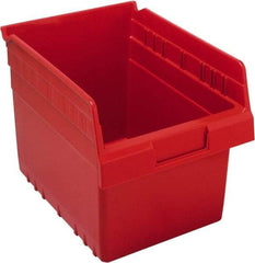 Quantum Storage - 11-5/8" Deep, Red Polypropylene Hopper Shelf Bin - 8" High x 8-3/8" Wide x 11-5/8" Long - Caliber Tooling