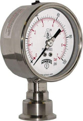 Winters - 4" Dial, 1-1/2 Thread, 0-100 Scale Range, Pressure Gauge - Lower Connection Mount, Accurate to 0.01% of Scale - Caliber Tooling