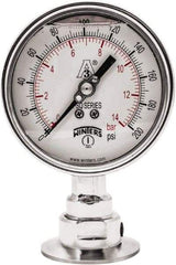 Winters - 4" Dial, 2 Thread, 0-200 Scale Range, Pressure Gauge - Lower Connection Mount, Accurate to 0.01% of Scale - Caliber Tooling